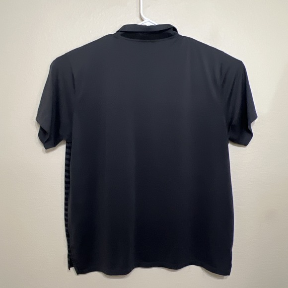 Nike Men's Polo T-Shirt Black Striped Short Sleeves Golf Dri-Fit Collared Sz XXL - Picture 4 of 12
